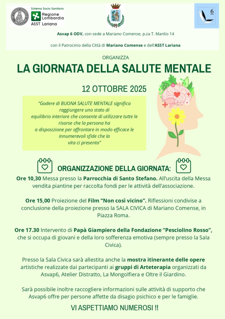 ASVAP6 per la giornata mondiale della salute mentale